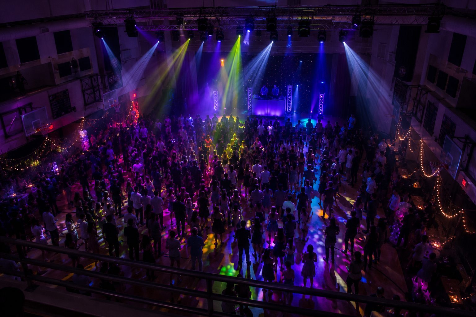 Perth school disco AV and lighting hire, colourful dance floor lights for primary school event