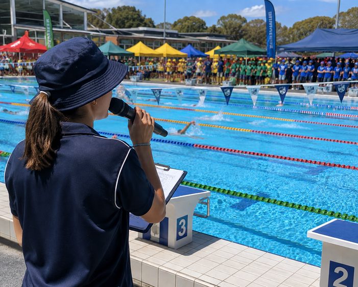 School swimming carnival PA hire Perth, portable sound system for poolside announcements
